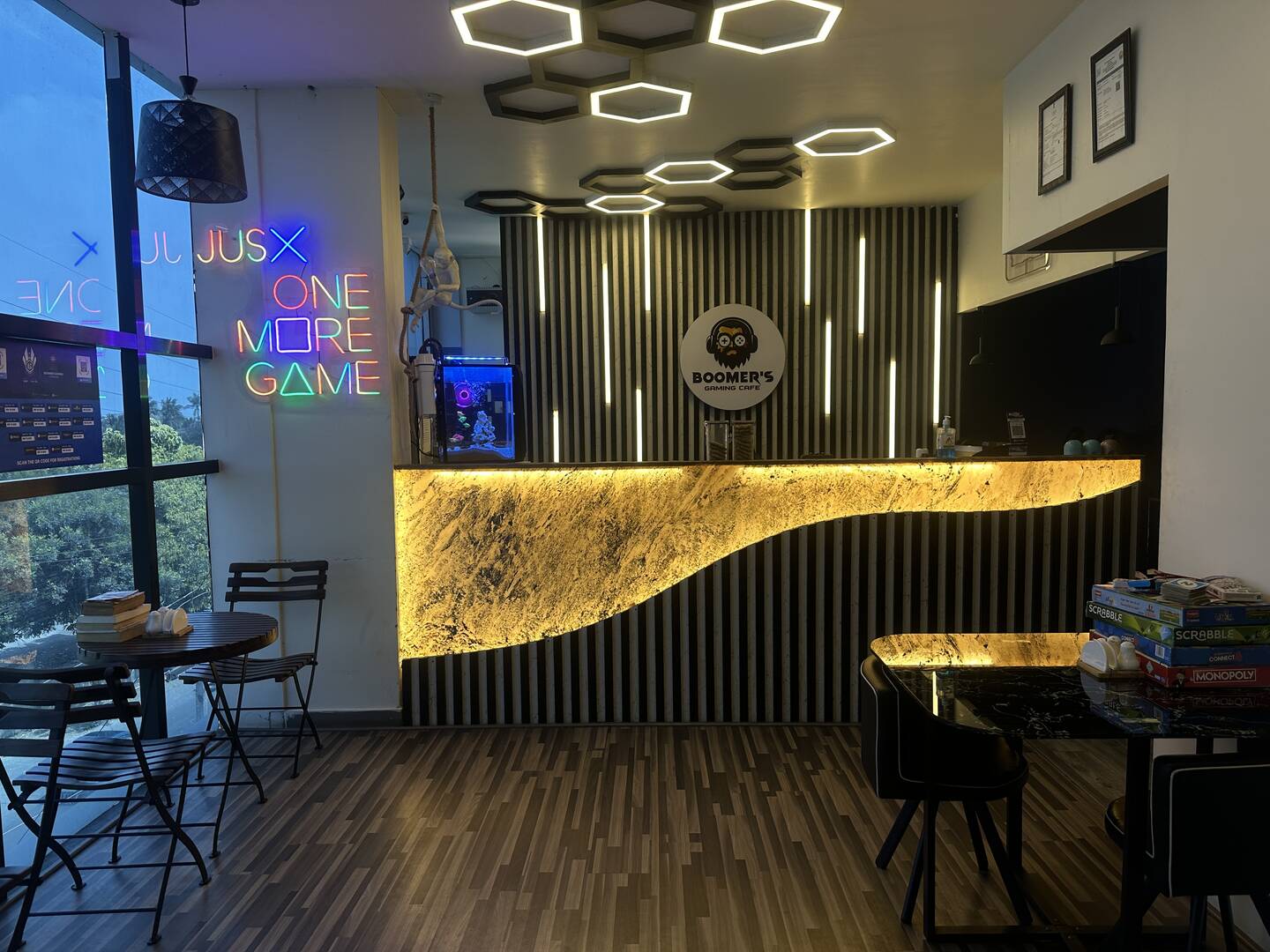 Inside Boomers Gaming Cafe